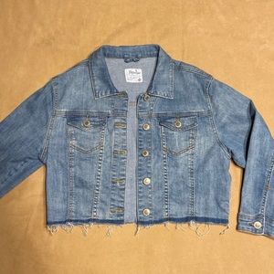 Papaya Cropped Denim Jacket
